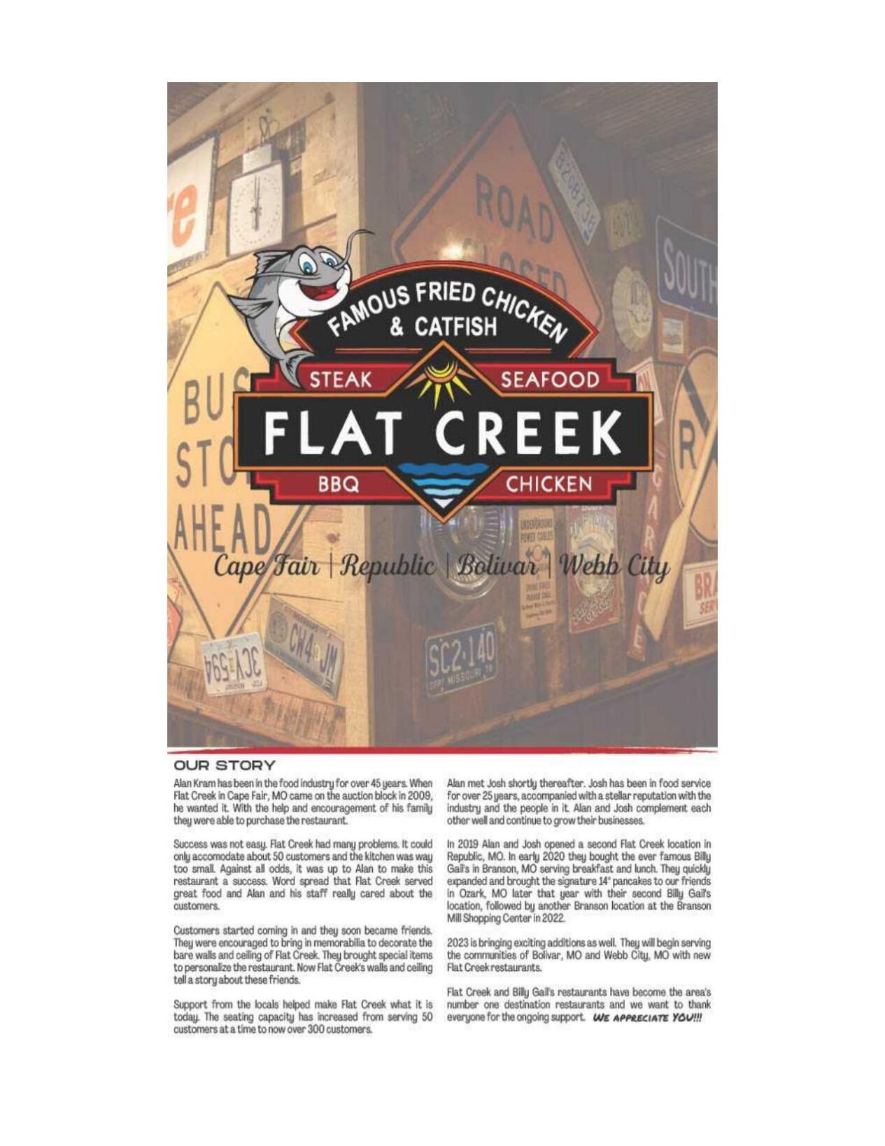 Flat Creek Restaurant Cape Fair Missouri - liu0zae