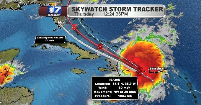 Tropical Storm Isaias forms in Atlantic Basin | National Weather ...