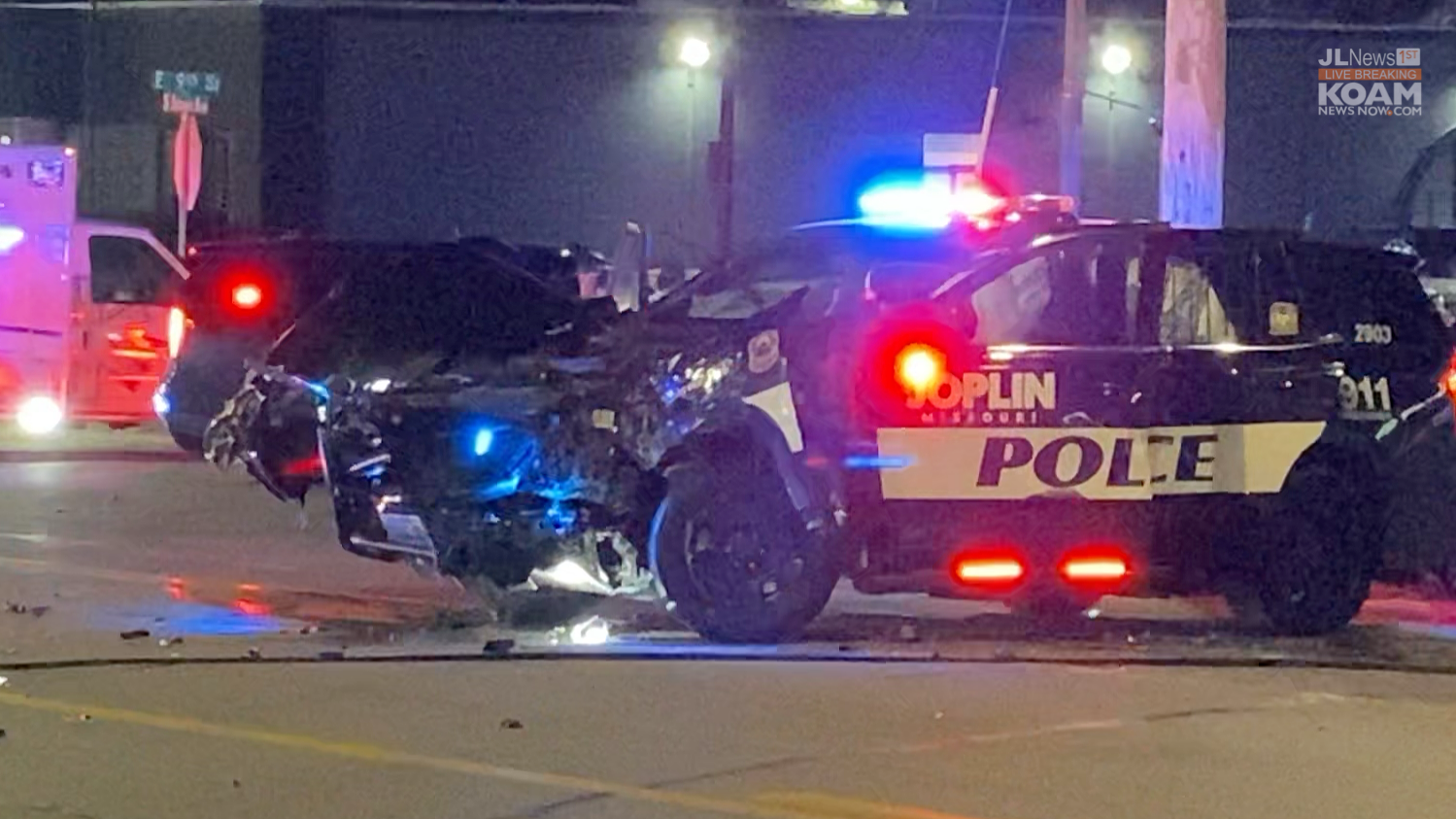 Two Joplin Police SUV’s collide in pursuit of shooting suspect vehicle ...