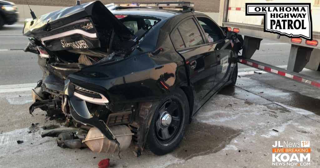 Oklahoma Highway Patrol Trooper rear-ended while working crash ...