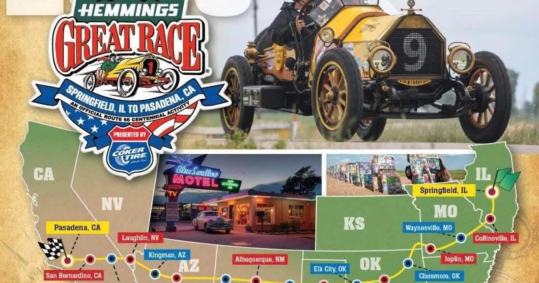 The Great Race in Joplin for Route 66 Centennial