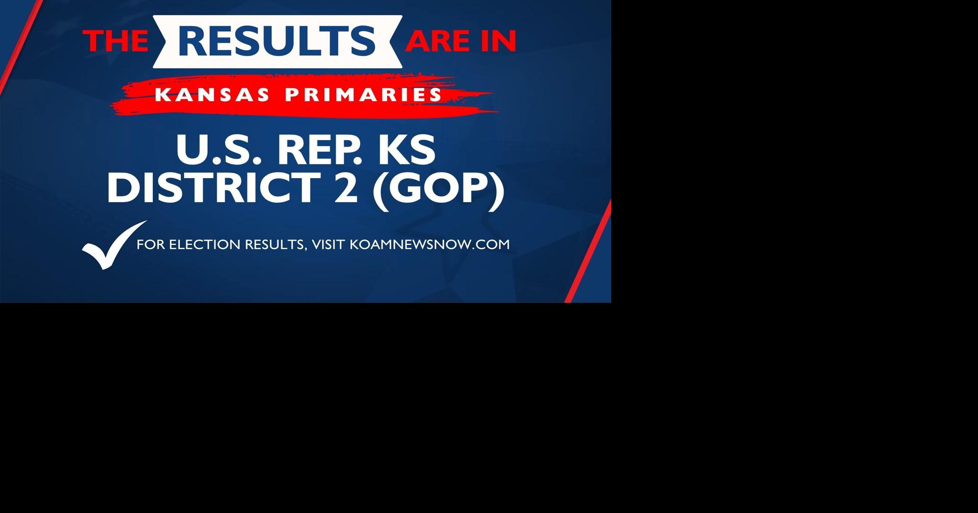 Schmidt wins GOP primary for U.S. House in Kansas' 2nd Congressional District