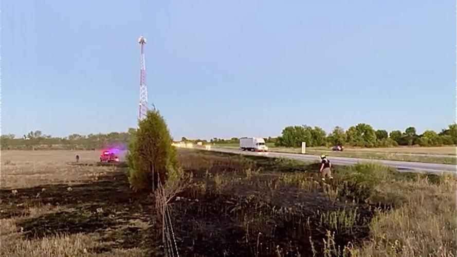 Tractor trailer loses tire and sparks grassfire along I44 near Sarcoxie Joplin News First