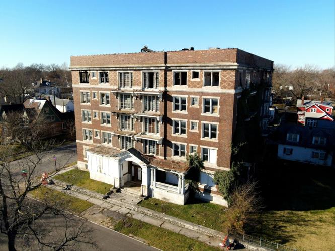 Photographer shares images, drone video of Olivia building damage