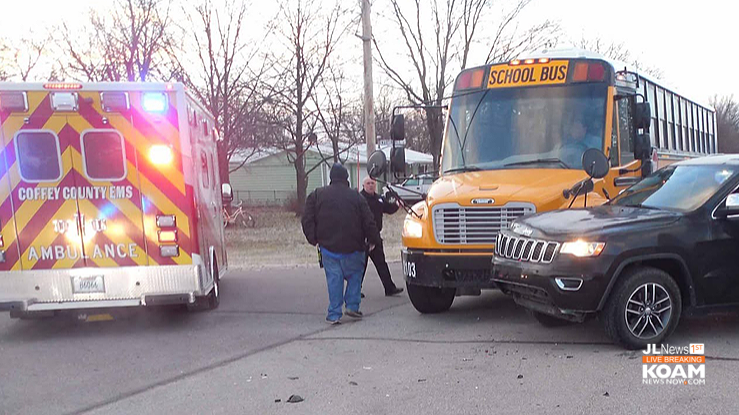 SUV collides with school bus loaded with kids | Joplin News First ...