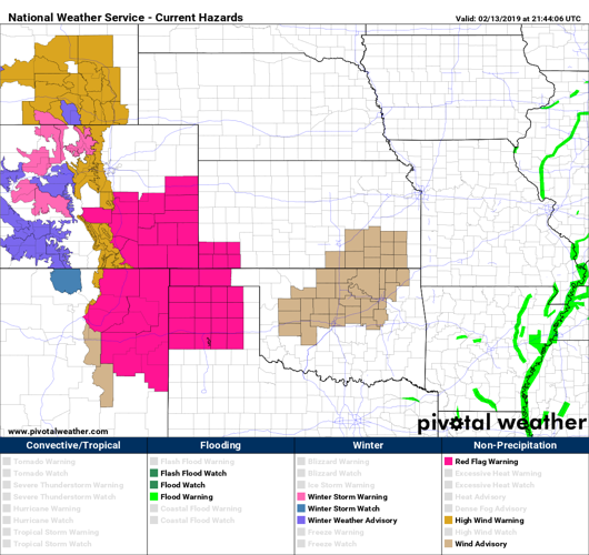 Red Flag Warning, Wind Advisory and Excessive Heat Warning