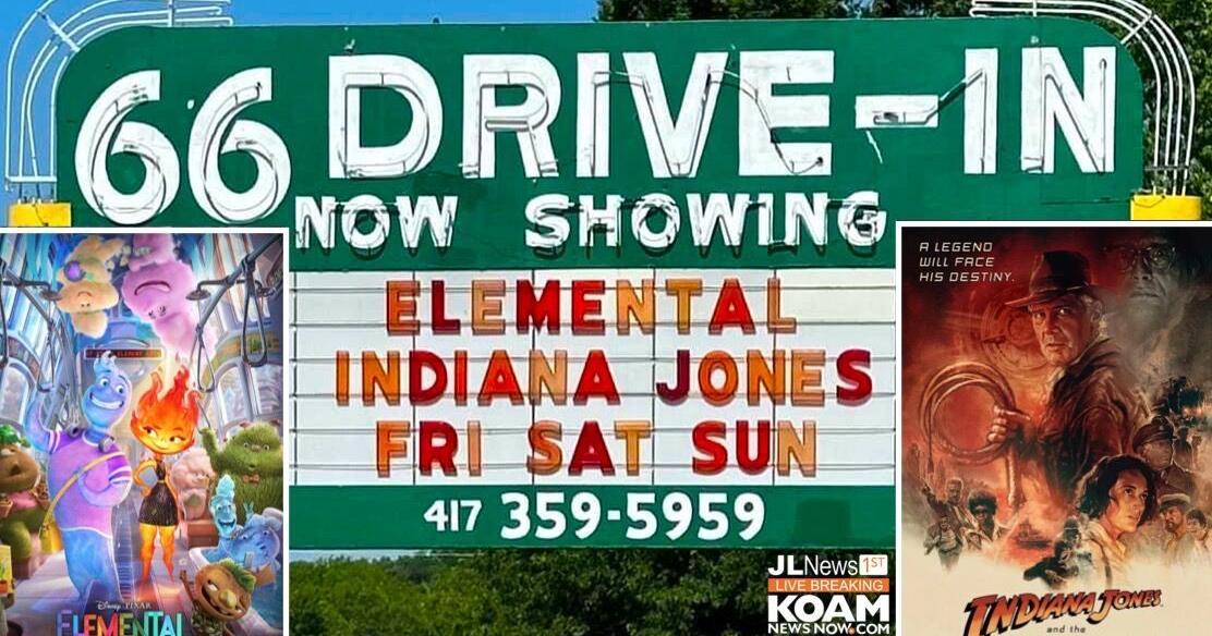 66 Drive-In Theatre always a double-feature; This weekend the animated Elemental and Indiana Jones returns! - Vimarsana News