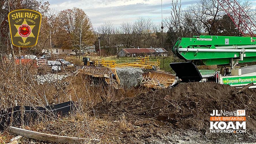 One dead as bridge under construction collapses in Clay County | Joplin ...