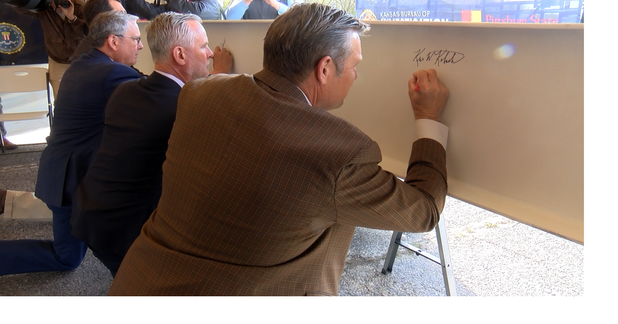 KBI celebrates construction milestone with beam signing ceremony in Pittsburg