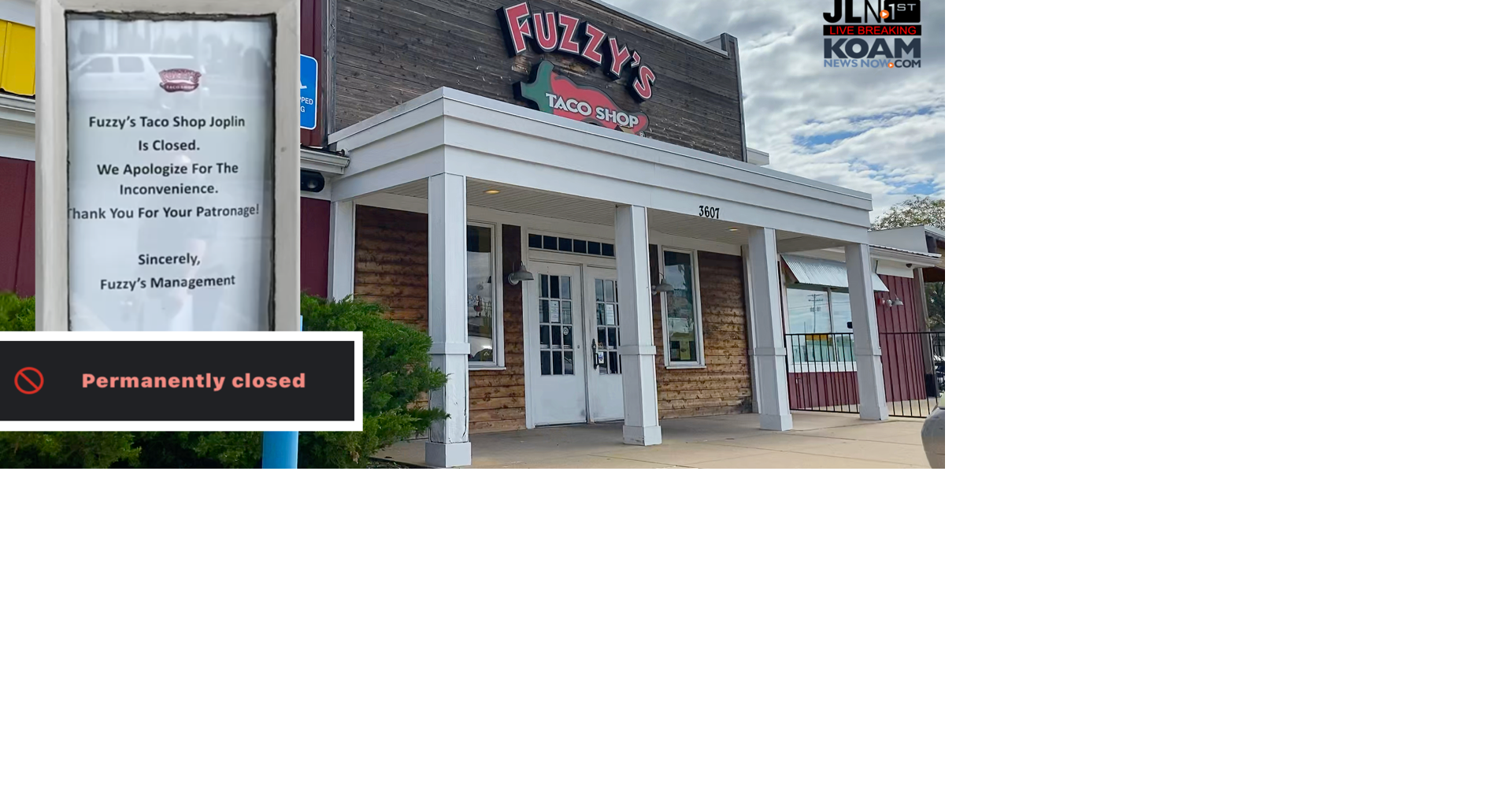 Fuzzy’s Taco Shop in Joplin closes abruptly, permanently Joplin News