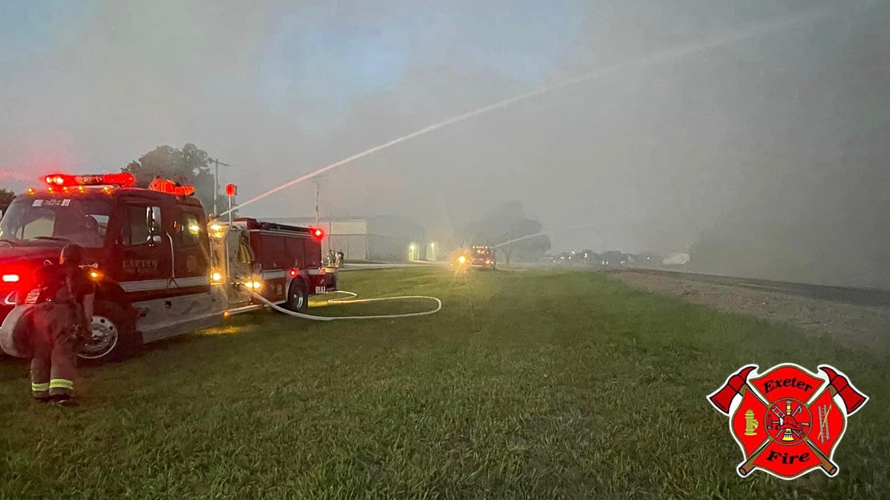 Heavy smoke Railroad tie fire could burn for days at Exeter, Mo