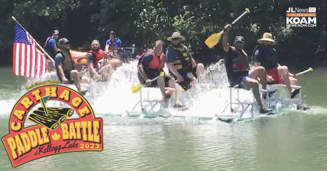 Carthage Paddle Battle returns! Homemade raft race on Spring River in ...
