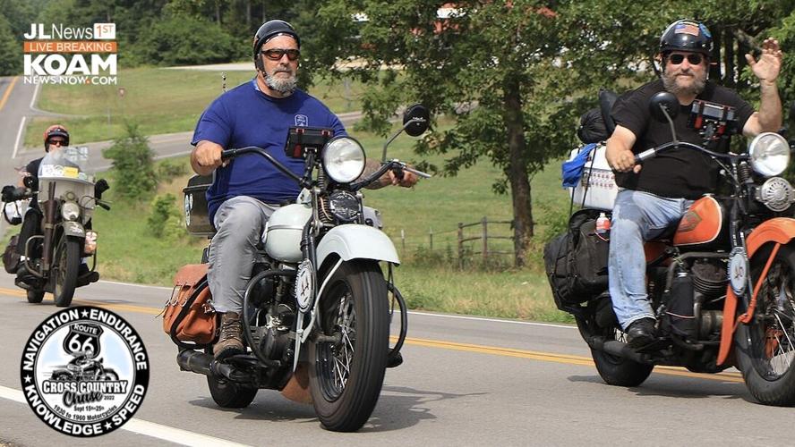 Vintage motorcycles on the Cross Country Chase take over Downtown