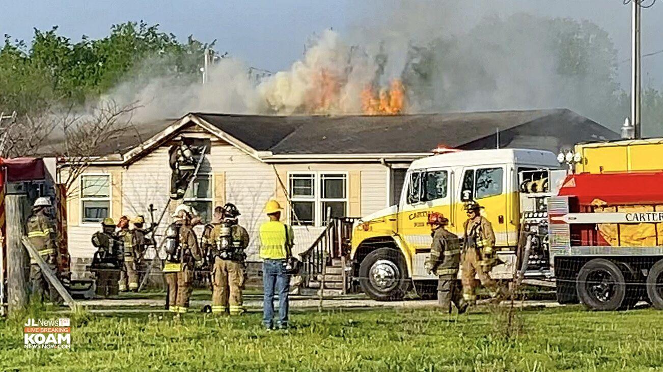 House fire near Duenweg brings together firefighters from Carthage to