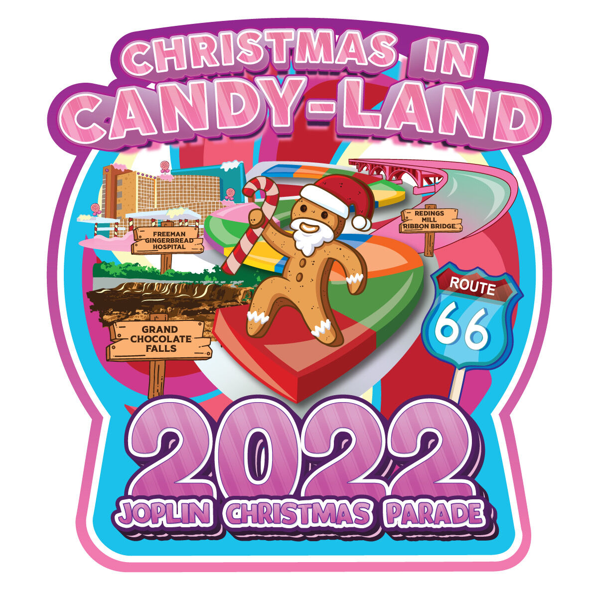 Joplin Christmas Parade 2022; Christmas in Candy-Land, full live