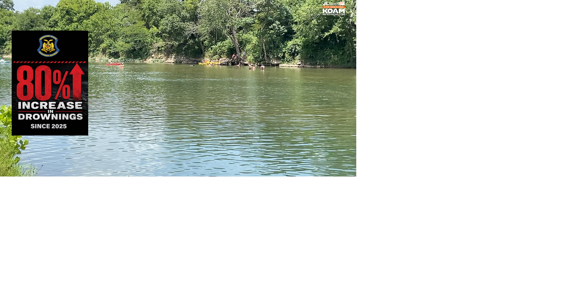 Drownings are up 80% in 2026 say Missouri State Highway Patrol