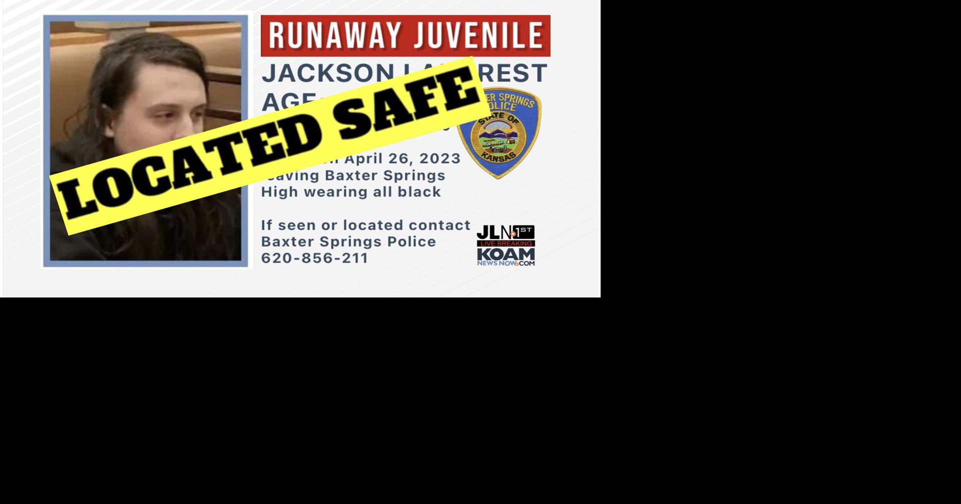Runaway Teen in Baxter Springs, Kan. | Joplin News First | koamnewsnow.com