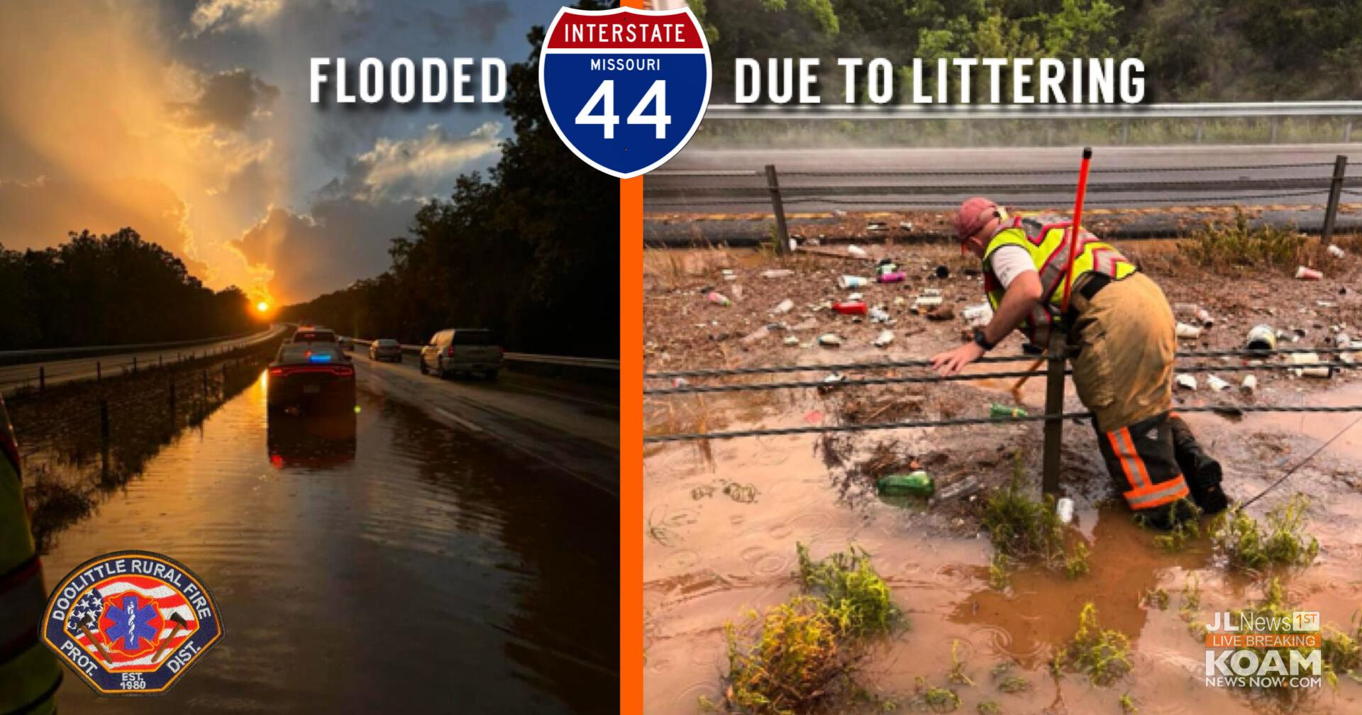 I-44 floods due to littering; Trash causes crash - Vimarsana News