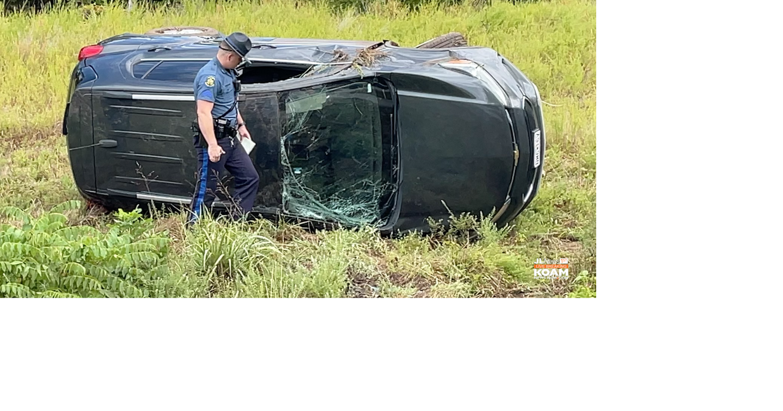 Rollover crash on Mo-43 at Hornet
