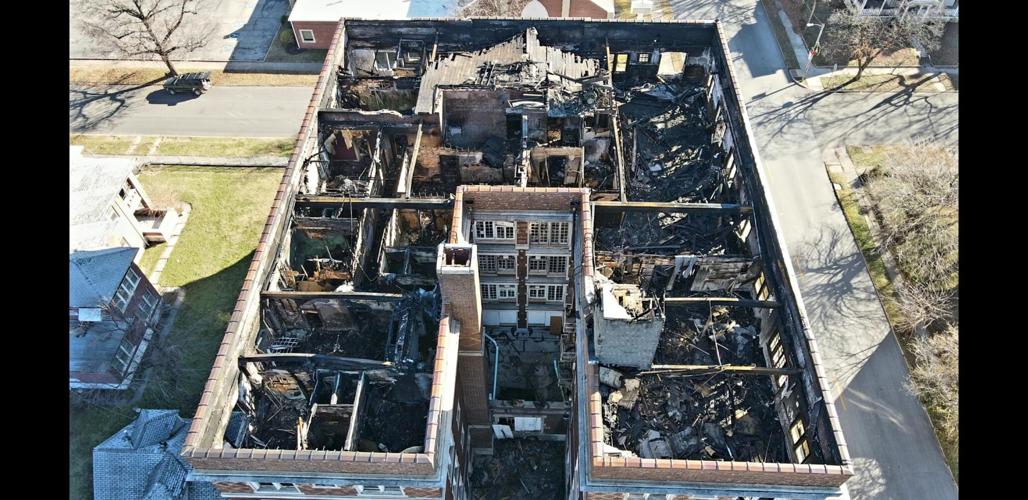 Photographer shares images, drone video of Olivia building damage