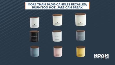 More than 30,000 candles recalled; burn too hot, jars can break