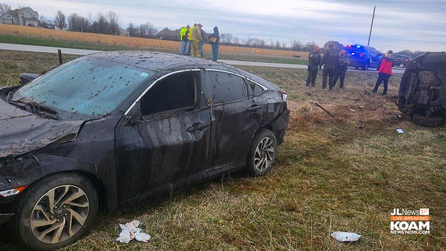 Car overturns in Barton County crash News