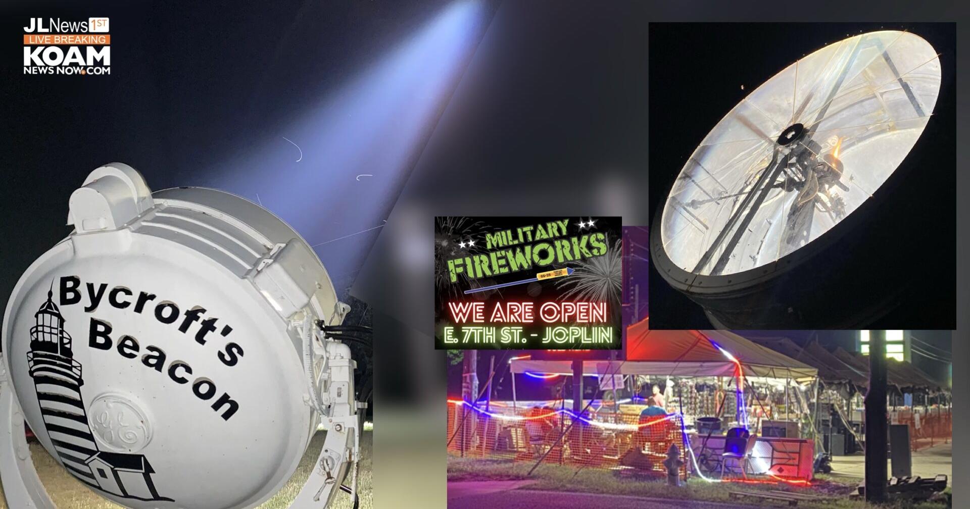 See the Spotlight? Points to Military Fireworks on E 7th, was first used to spot German war planes - Vimarsana News