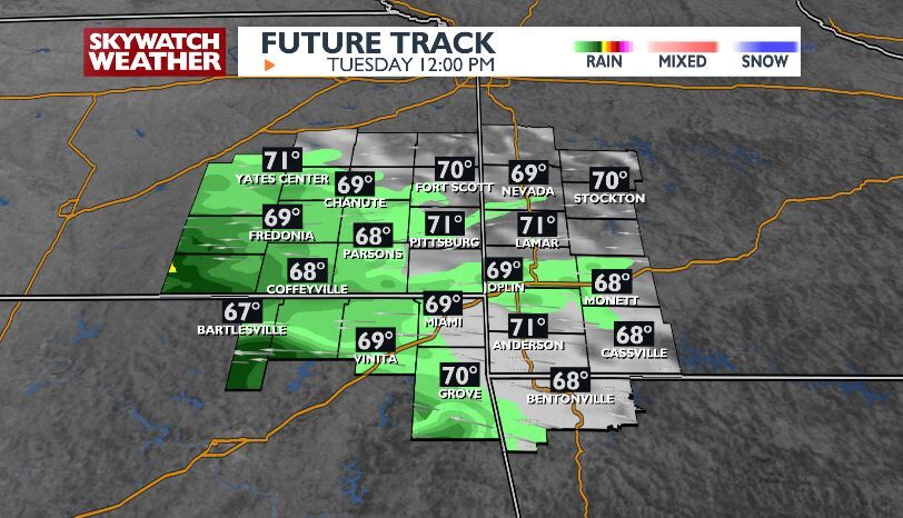 A nice start to the week ahead of more shower & storm chances | Top ...