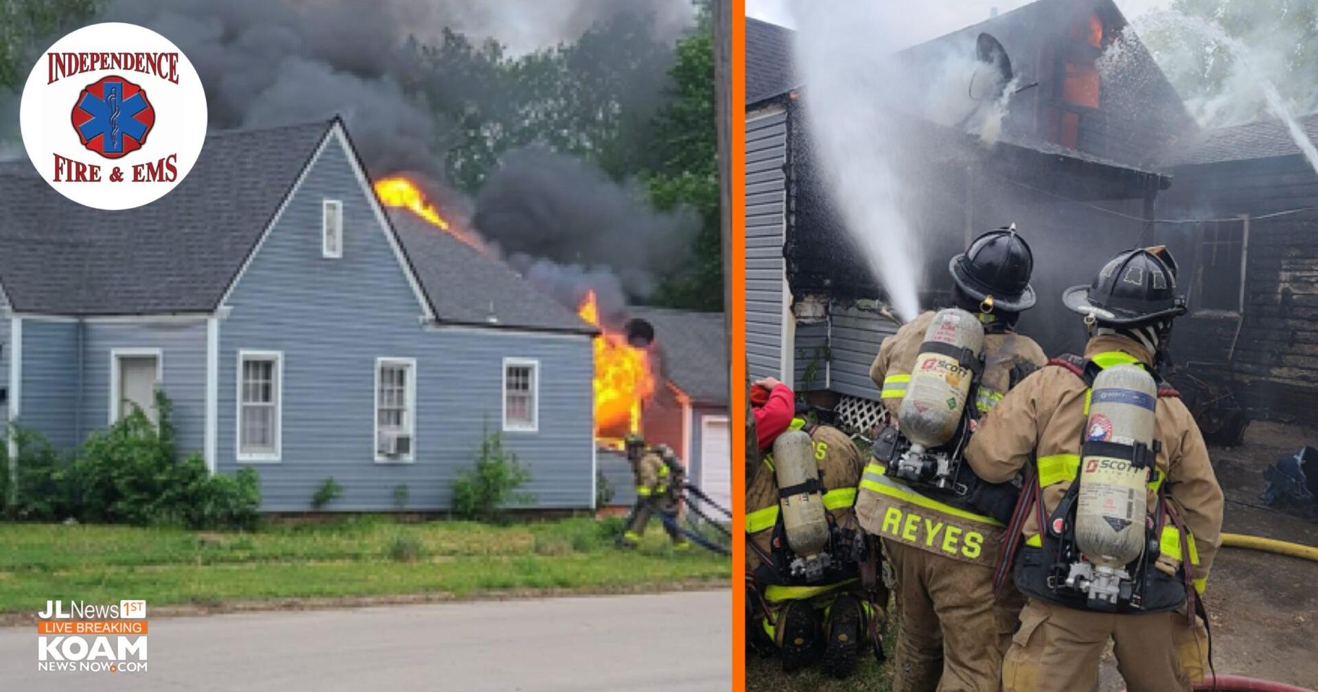 Extensive fire damage to Independence home - Vimarsana News