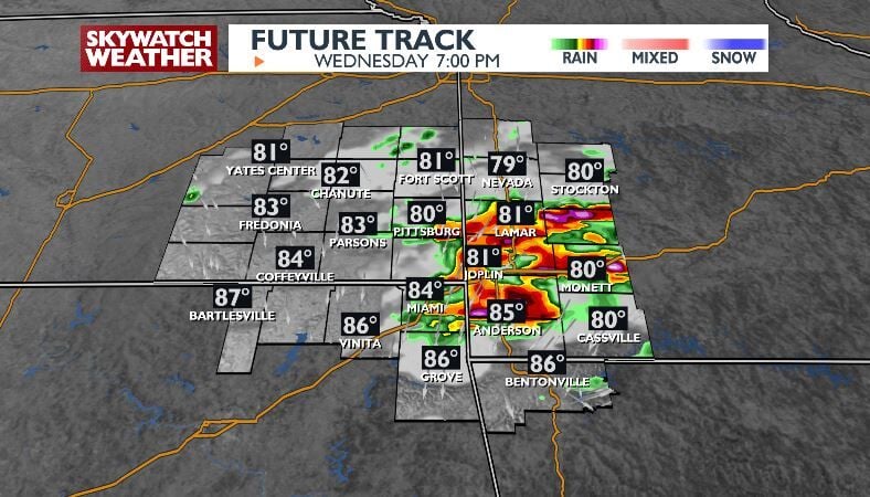 Scattered morning storms ⛈ give way to a sunny 🌞 day ahead of more ...