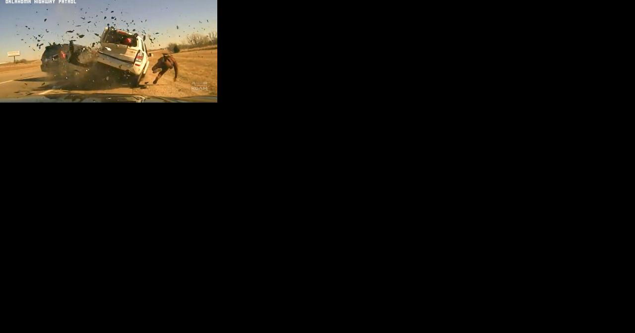 Oklahoma Trooper struck during I-40 traffic stop by distracted driver [Dash Cam] - Vimarsana News