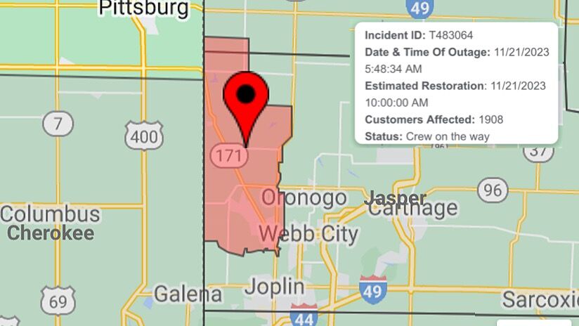 Power Outage Affecting Nearly 2 000 Joplin News First Koamnewsnow Com   655ca4354e8cb.image 