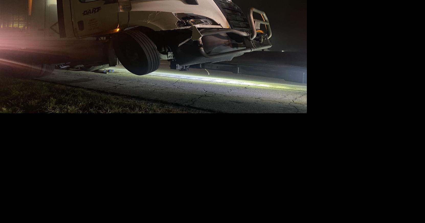 Car transport separates, struck by tractortrailer, I44 at Joplin Joplin News First