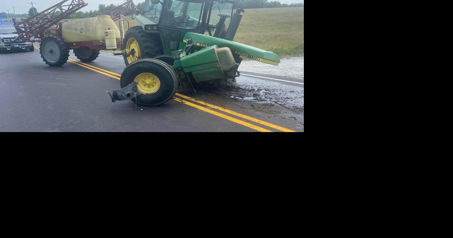 Tractor and vehicle crash. Courtesy Marthasville Fire Protection