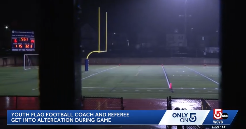 Referee and coach get into brawl during youth flag football game in Massachusetts