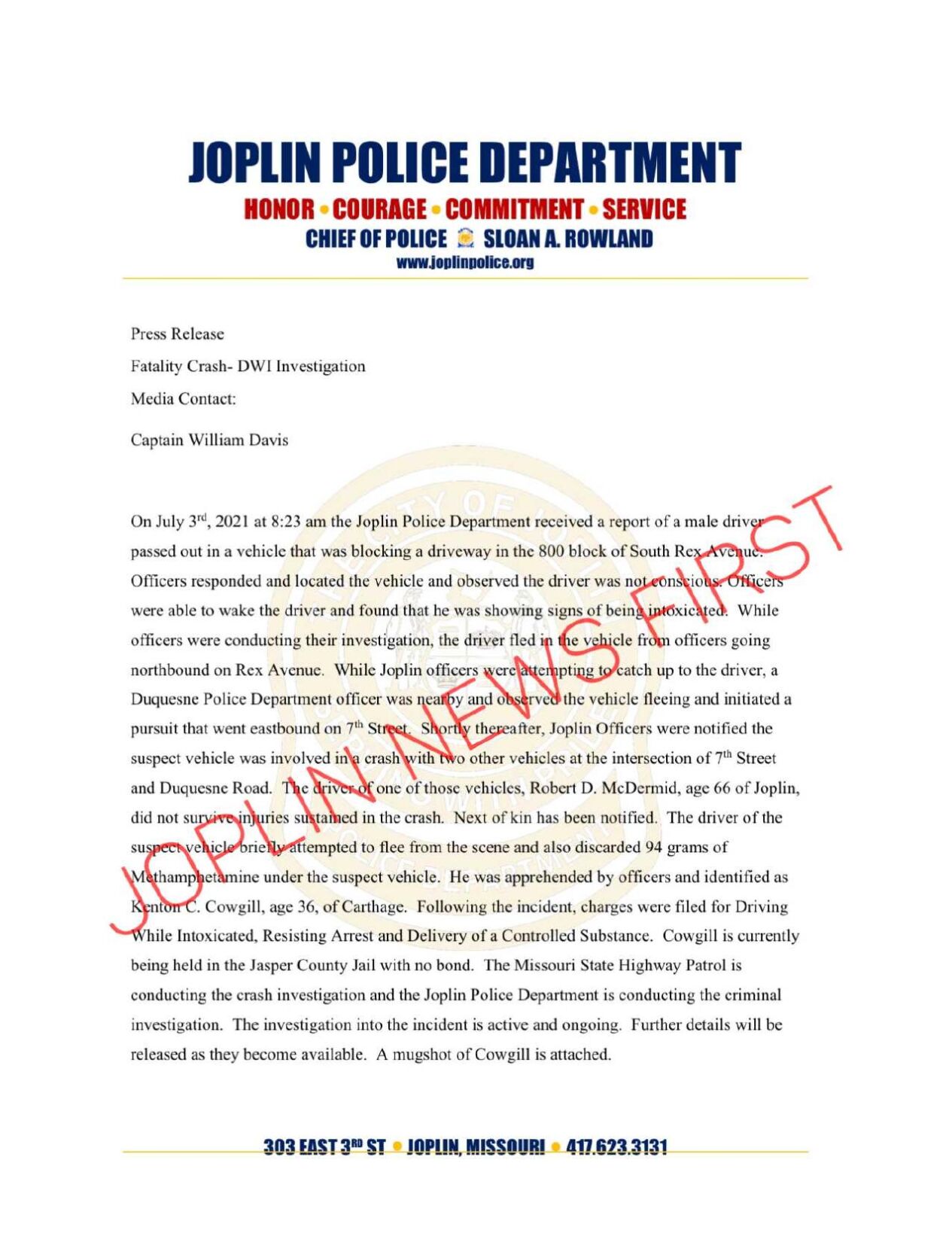 Carthage Man found Guilty of Murder in 2021 Fatal Crash Joplin News