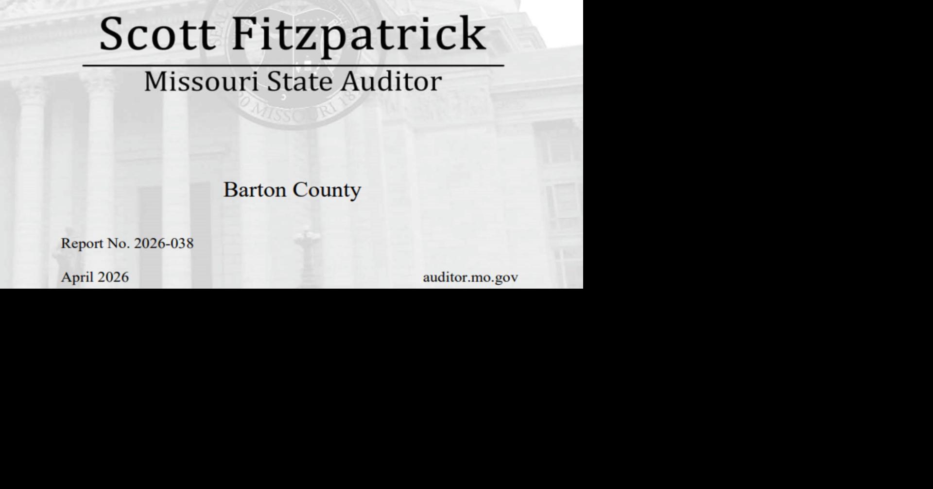 Barton County receives 'fair' rating in state audit citing financial violations