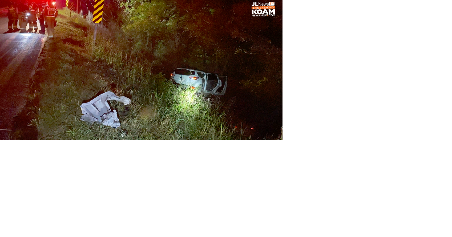 SUV crashes down steep embankment near Silver Creek, utility pole and