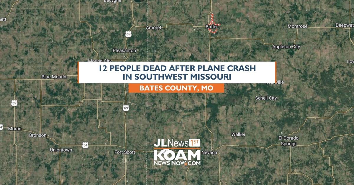 Plane crash claims 12 lives in Bates County, Missouri
