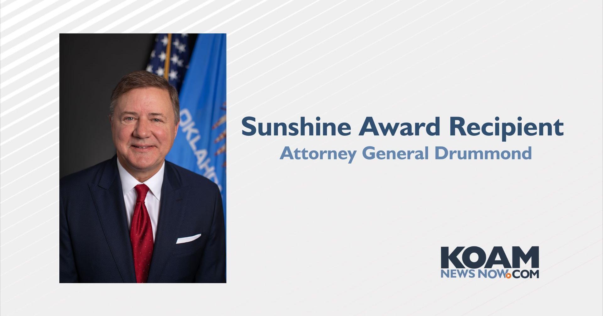 Oklahoma Attorney General receives sunshine award - Vimarsana News