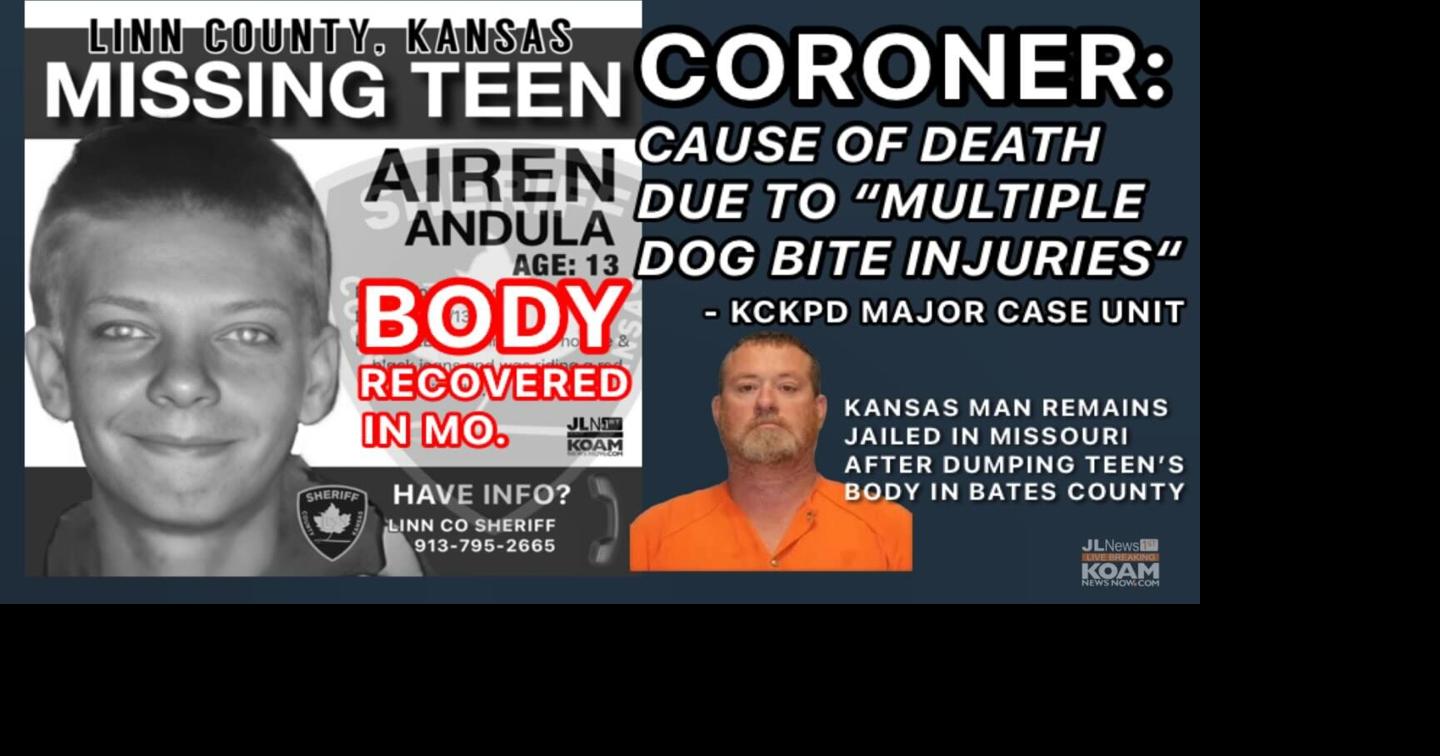 Mising Kansas Teen: Cause of death "multiple dog bite injuries"