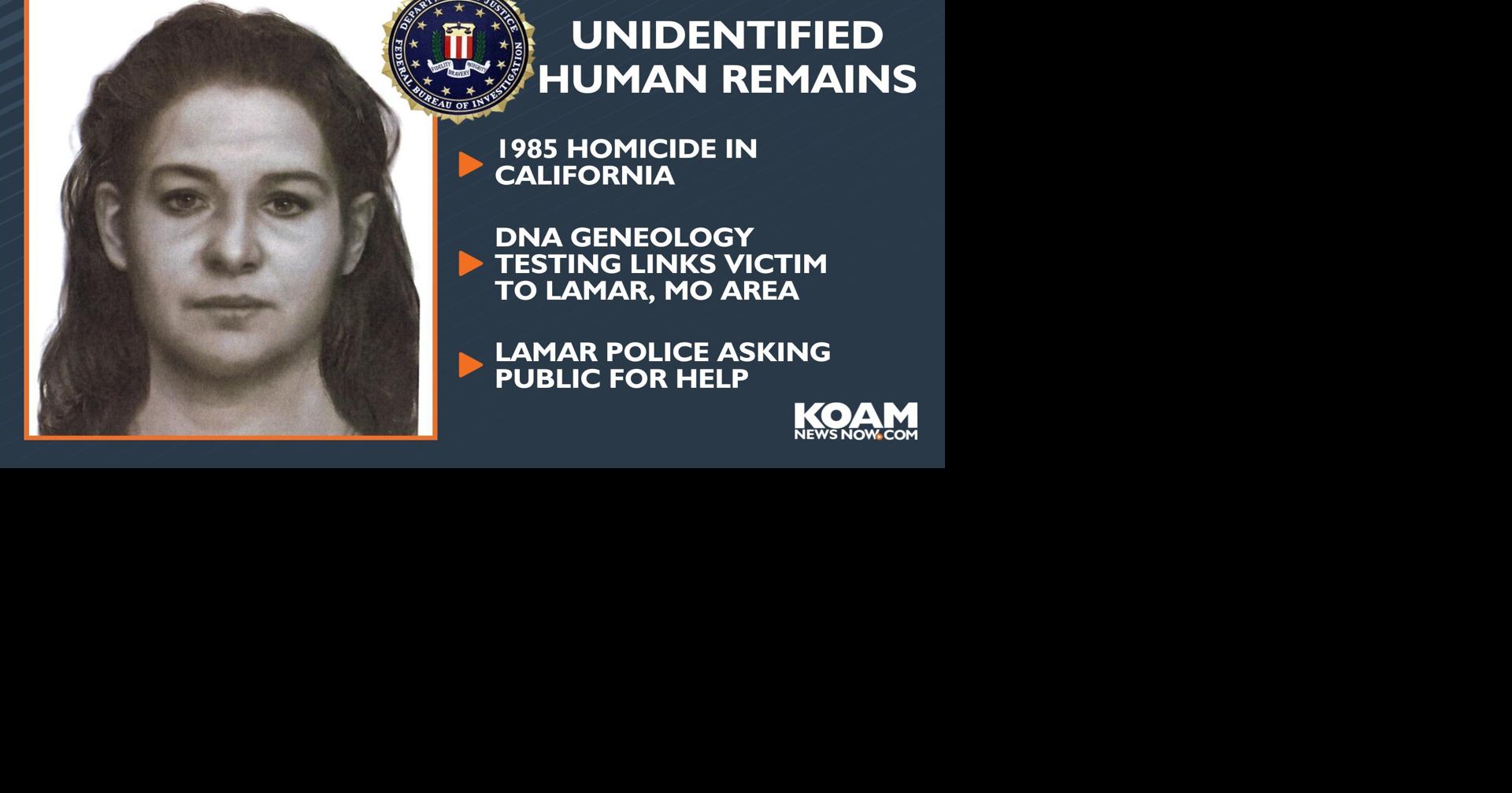 Victim in 1985 unsolved murder in California linked to Lamar | Local ...