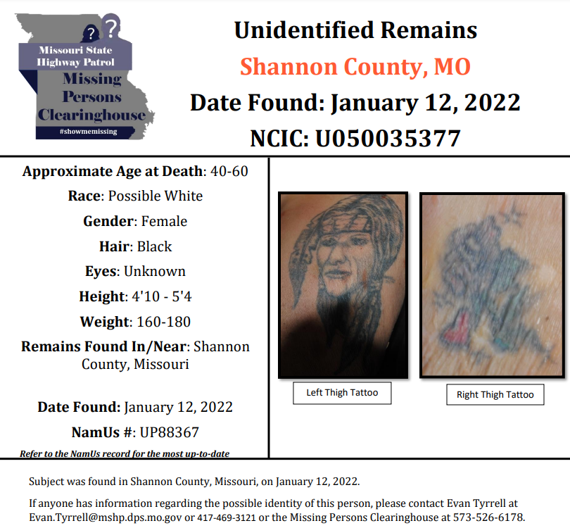 Identity sought for homicide victim in Southern Missouri | Crime |  