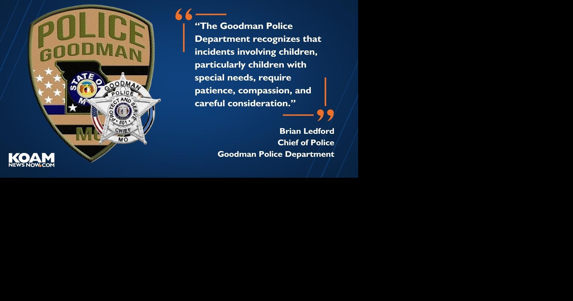 Goodman chief details incident involving juvenile with autism; bodycam pending