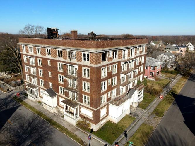 Photographer shares images, drone video of Olivia building damage