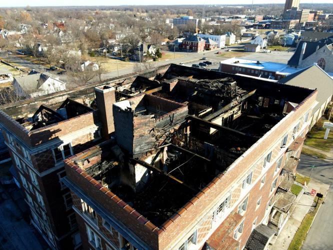 Photographer shares images, drone video of Olivia building damage