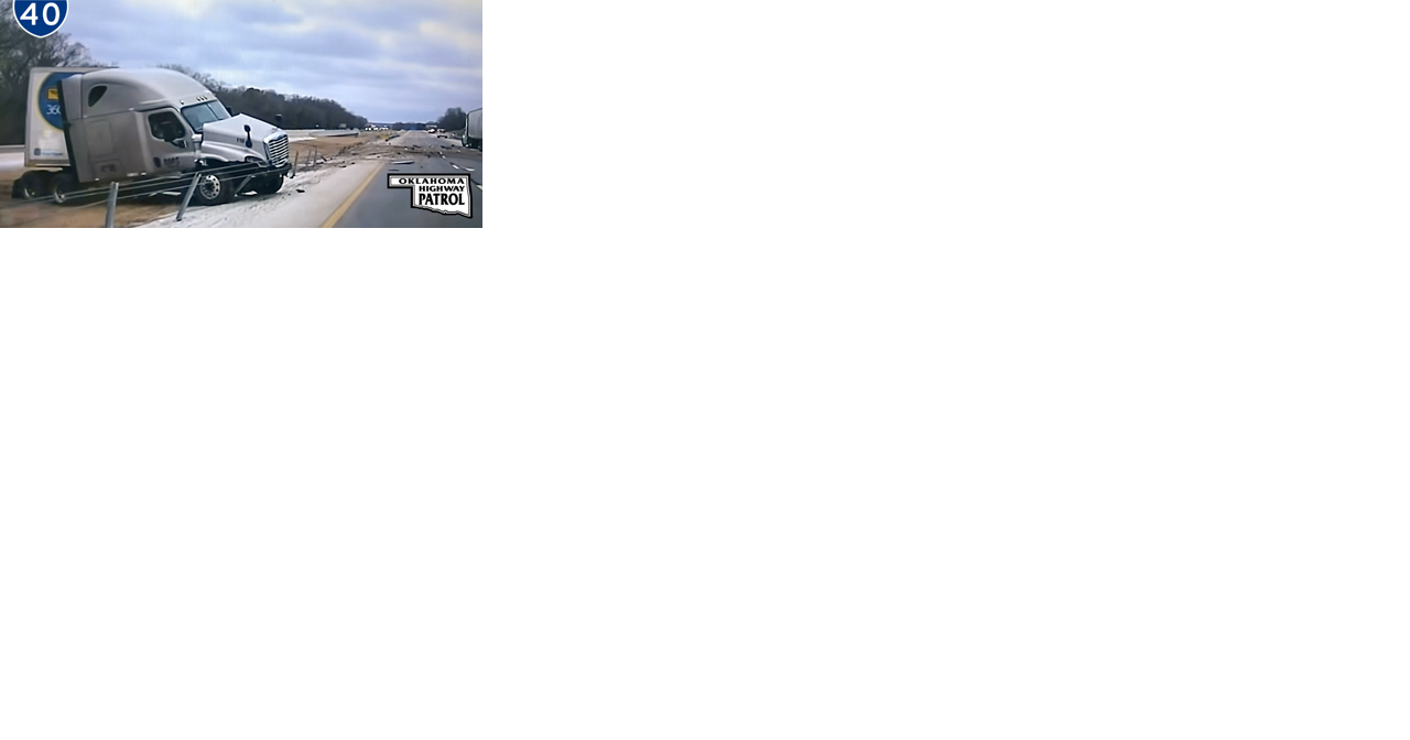OHP Trooper dashcam captures tractor trailer crash on slick roads; "Cable barrier did its job today" - Vimarsana News