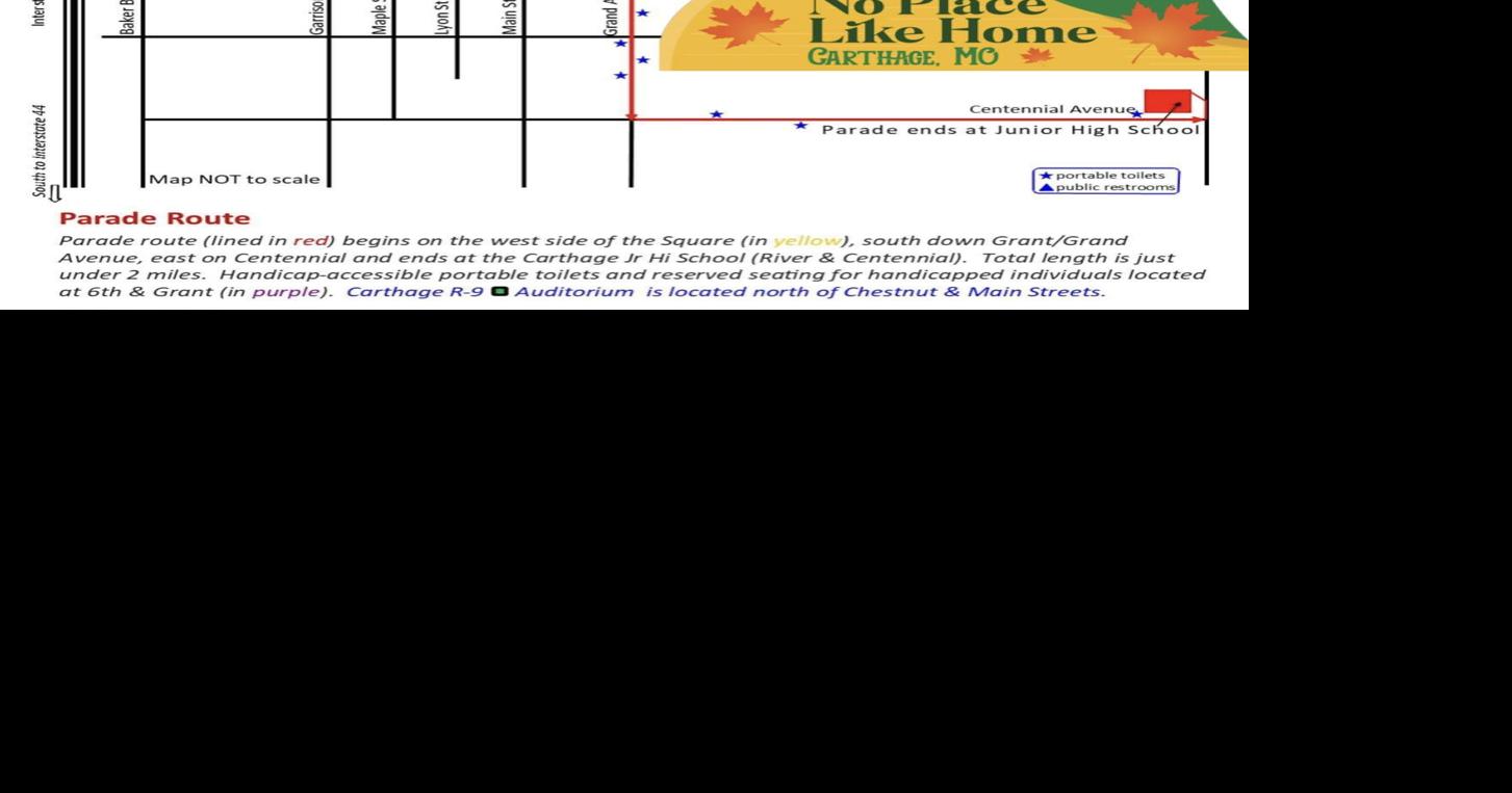 Map for Maple Leaf Parade