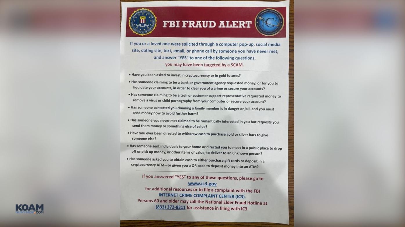 FBI issues fraud alert on cryptocurrency, scam tactics | Shareable Stories  | koamnewsnow.com