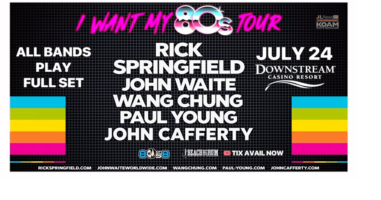 Rick Springfield brings I WANT MY 80s TOUR to Downstream | Joplin News ...